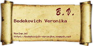 Bedekovich Veronika névjegykártya